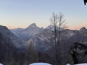 Winter bivouac at Casera Frugna 5