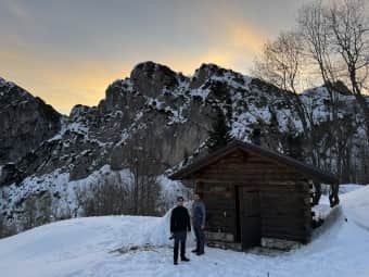 Winter bivouac at Casera Frugna 6