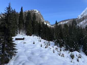 Bivacco invernale a Casera Frate de Sora 3