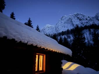 Bivacco invernale a Casera Frate de Sora 1