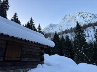 Bivacco invernale a Casera Frate de Sora 6